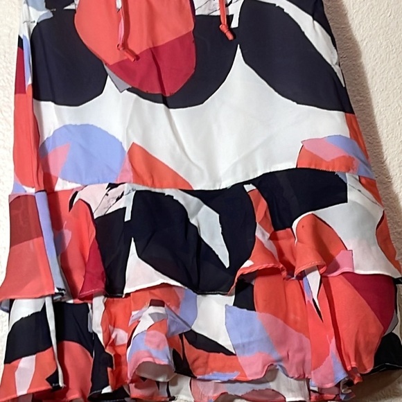 Parker Silk Abstract Mini Dress 2 - Picture 2 of 7